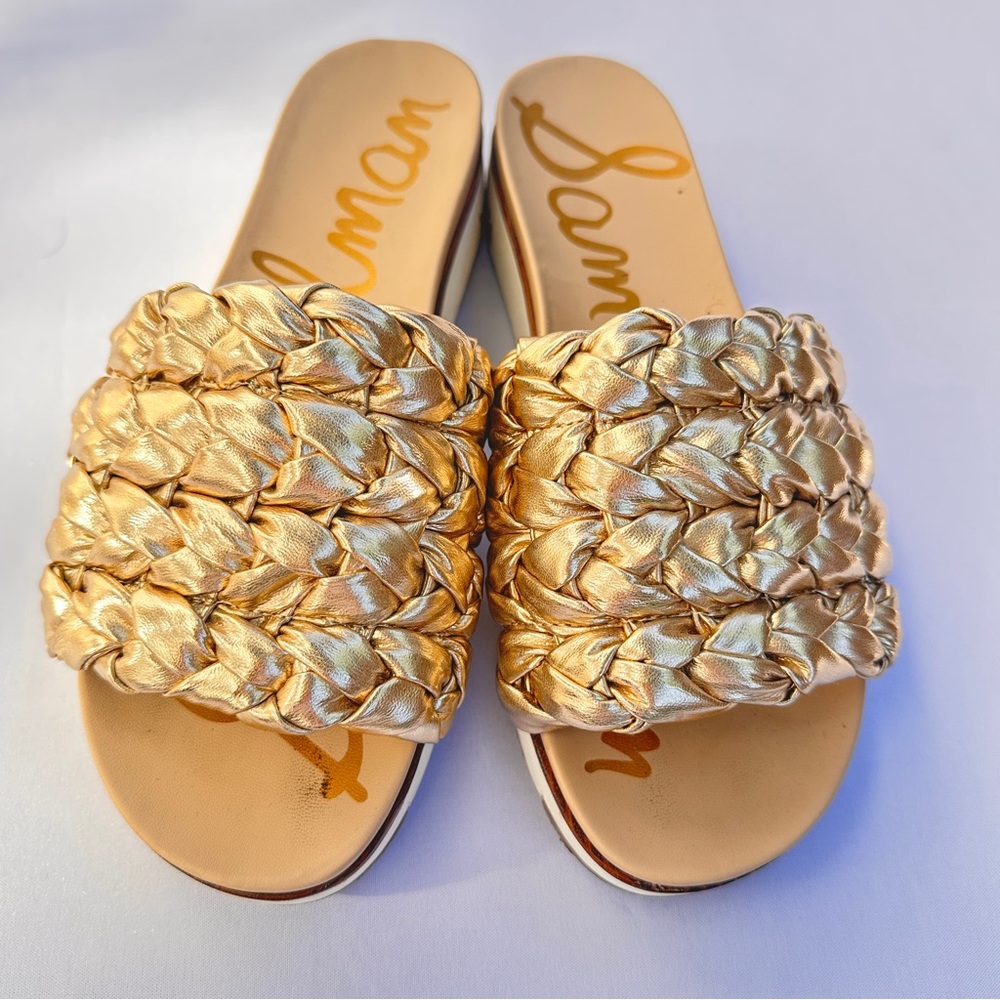 Sam Edelman Gold Braided Sandals